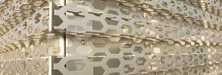 Perforerte og elokserte aluminiumsplater til Audi Terminal fasade